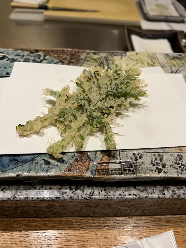 tempura matsui - chrysanthemum tempura